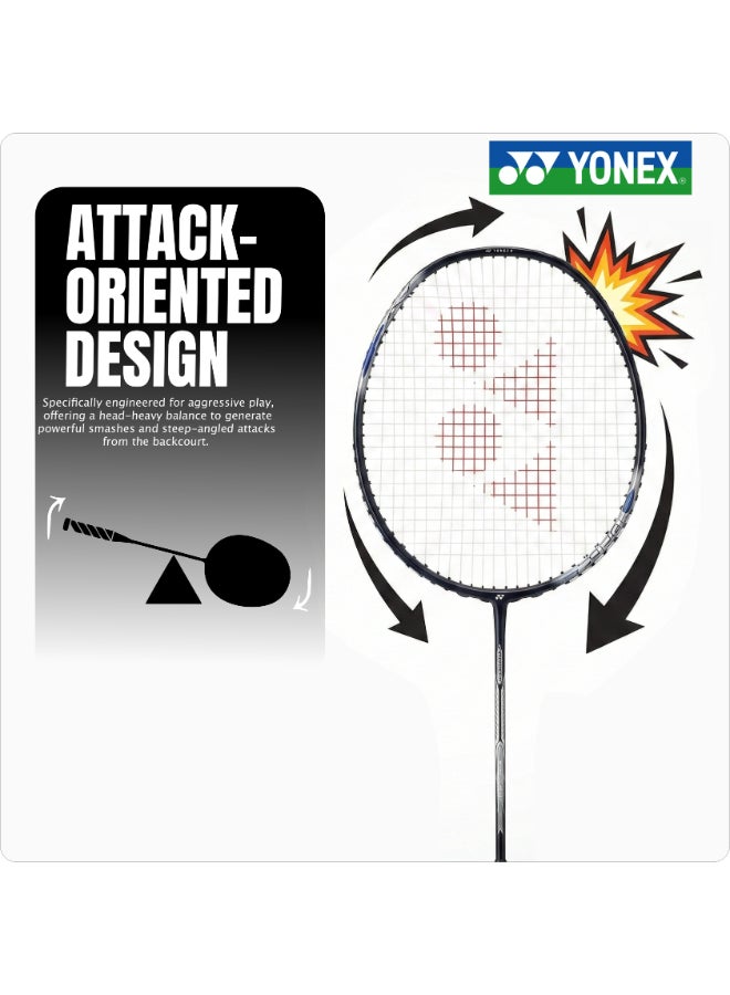 يونيكس مضرب تنس الريشة يونيكس أستروكس أتاك 9 جرافيت مع غطاء كامل - مضرب خفيف الوزن عالي الأداء بتوازن ثقيل من جهة الرأس، وإطار قوي للضربات الساحقة للاعبين المتوسطين والمتقدمين - Image 2